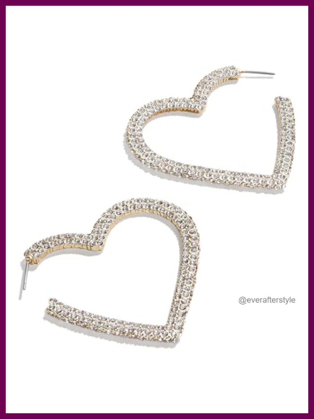Gold Plated Heart Hoop Earrings Hypoallergenic Titanium Post BaubleBar Reva
